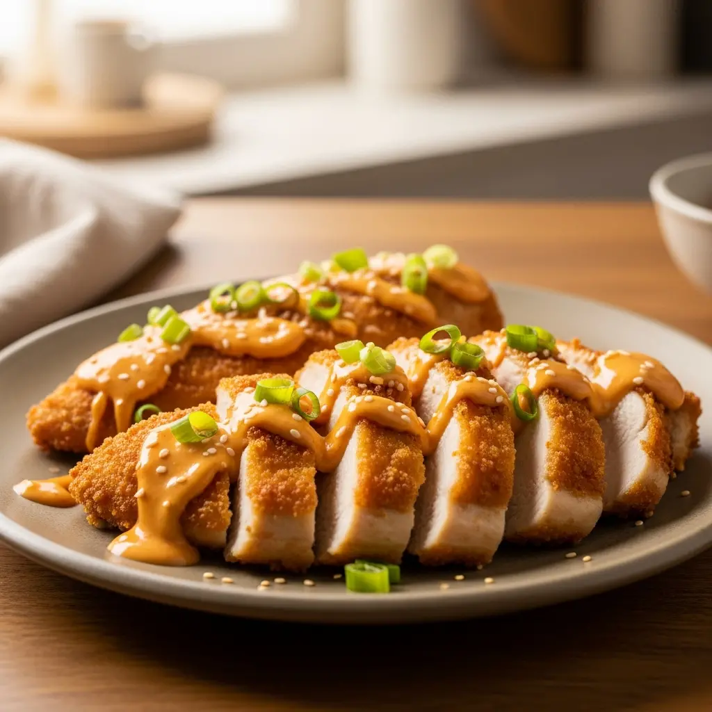 air fryer bang bang chicken breast final presentation