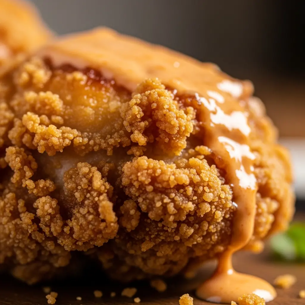 air fryer bang bang chicken thighs close up