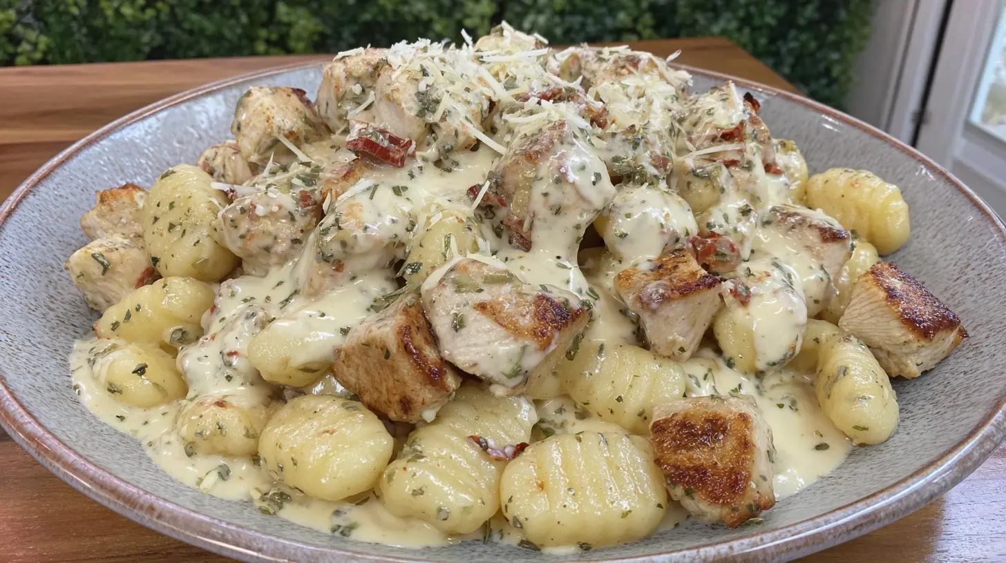 creamy garlic chicken gnocchi recipe