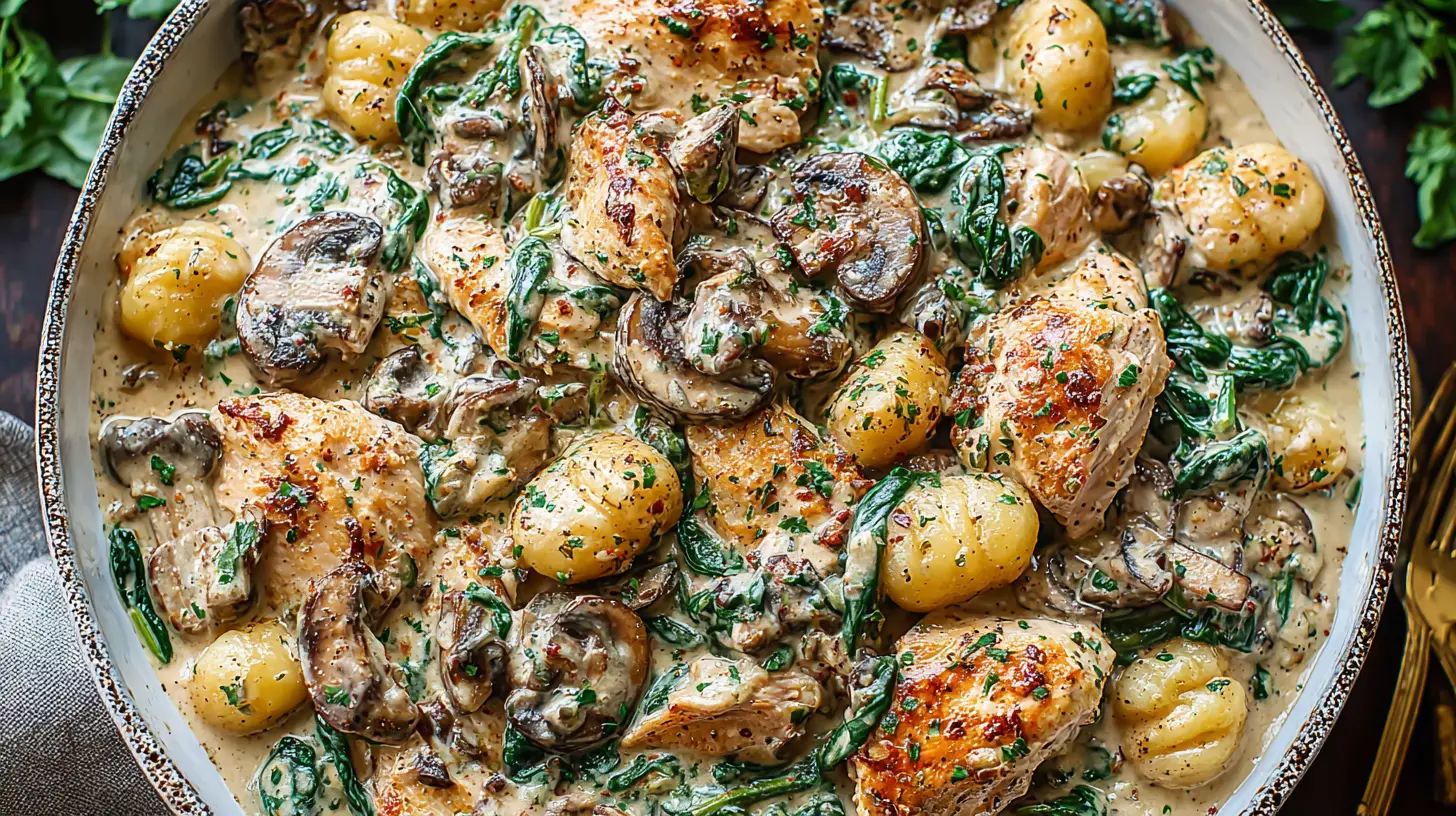 Love the Best Mushrooms for Creamy Garlic Chicken Gnocchi