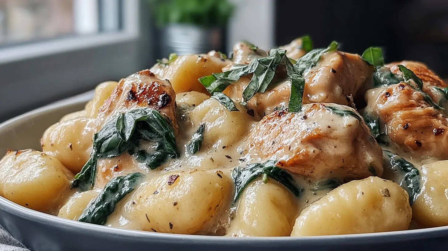 creamy garlic chicken gnocchi quick 4 easy found trap
