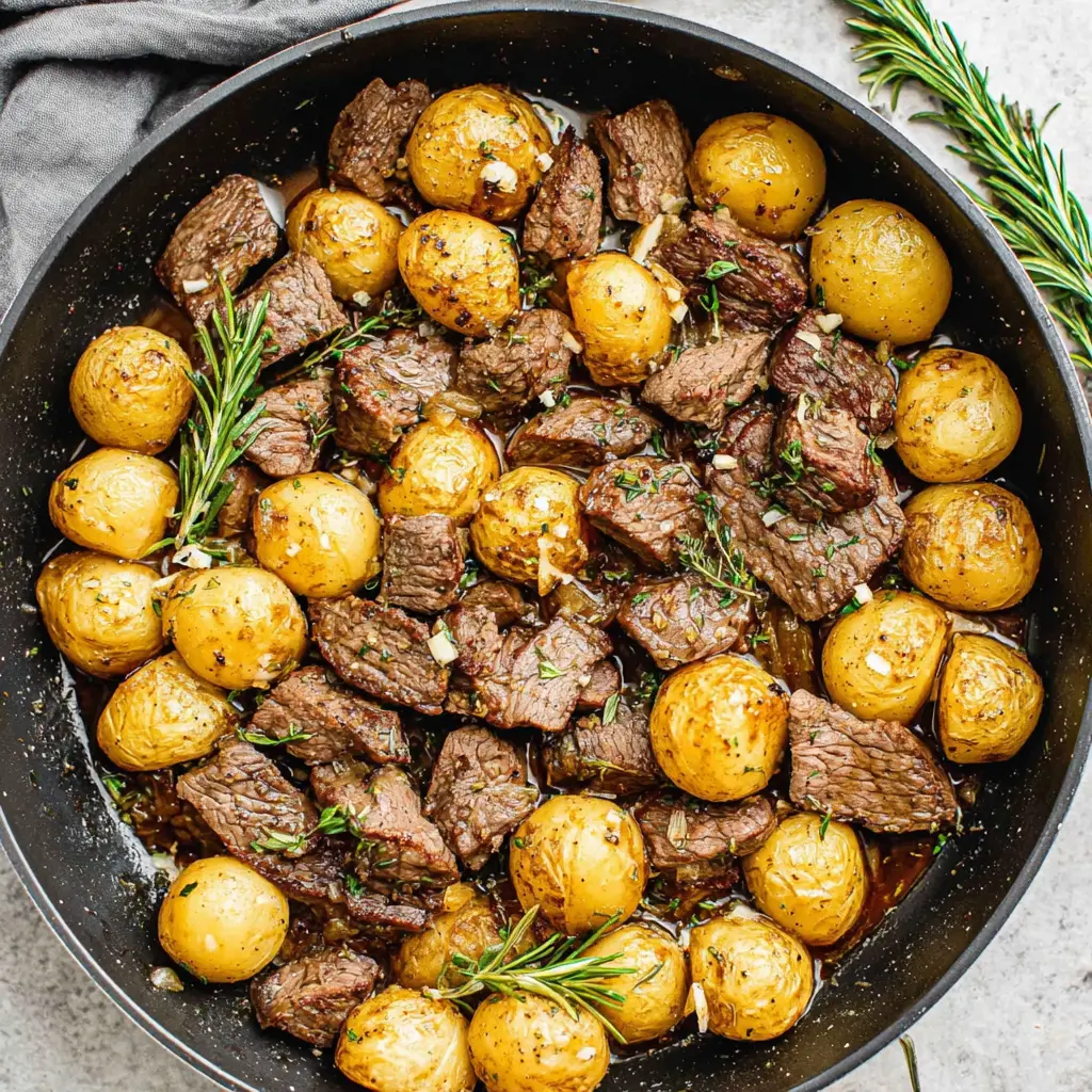 Ultimate Garlic Butter Steak and Potatoes Skillet Honey Recipe