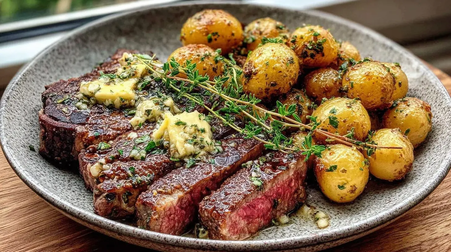garlic butter steak and potatoes skillet oven