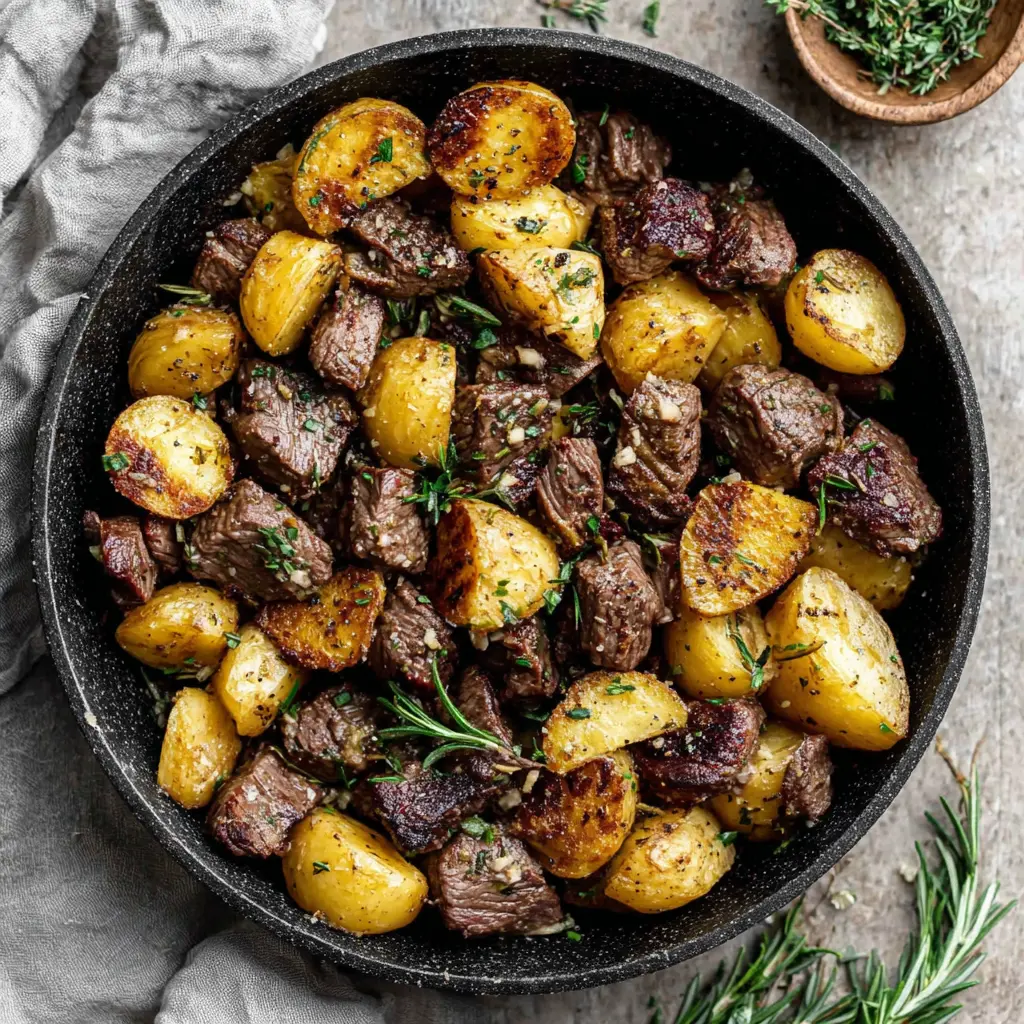 Easy Garlic Butter Steak and Potatoes in Skillet: Feast Time!