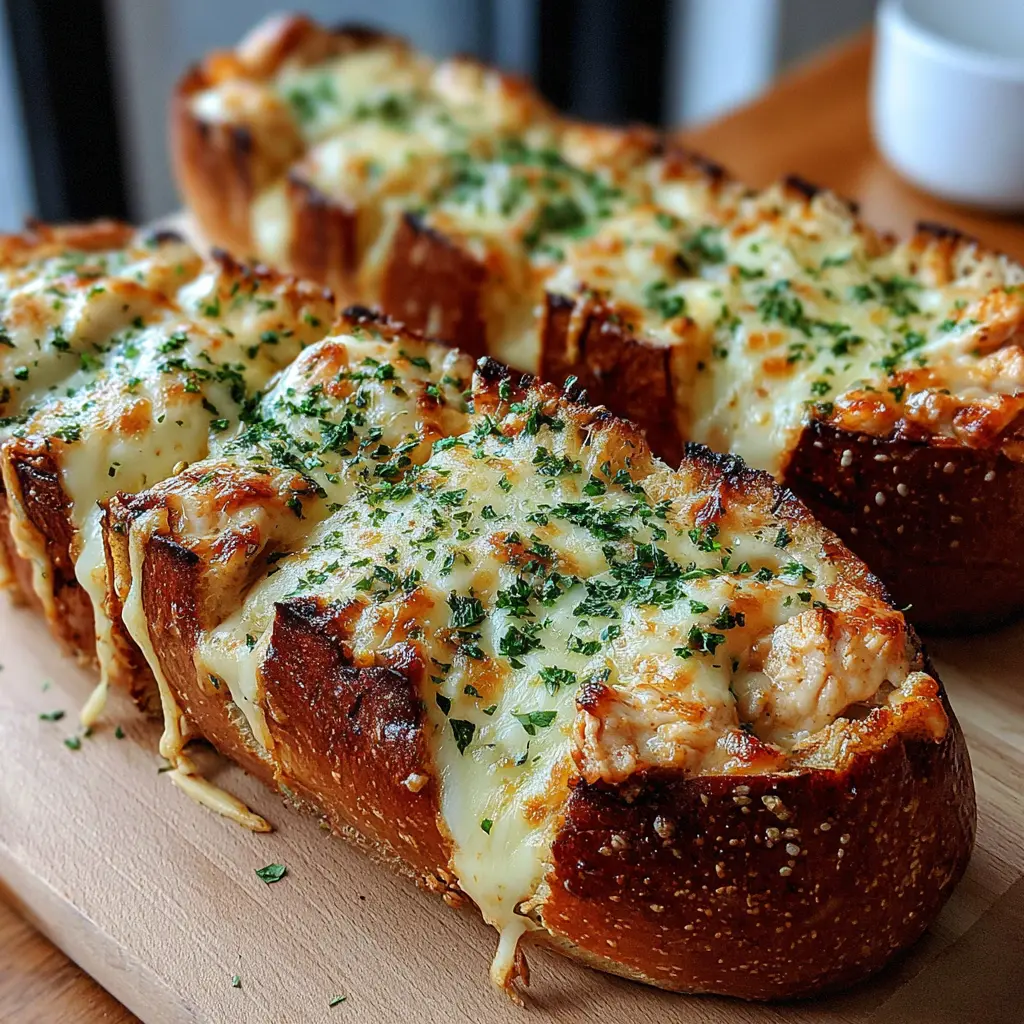 New Cheesy Chicken Garlic Bread Boats Calories: Be Happy