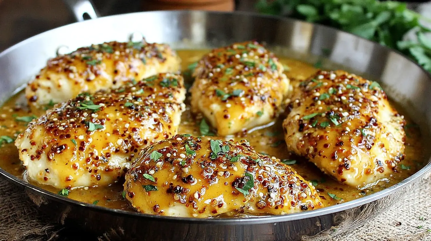 honey mustard chicken breast skillet final presentation