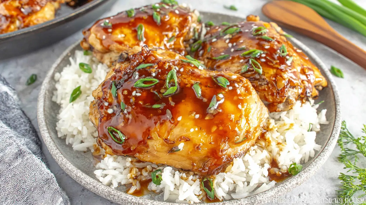 New asian inspired honey mustard chicken skillet recipe