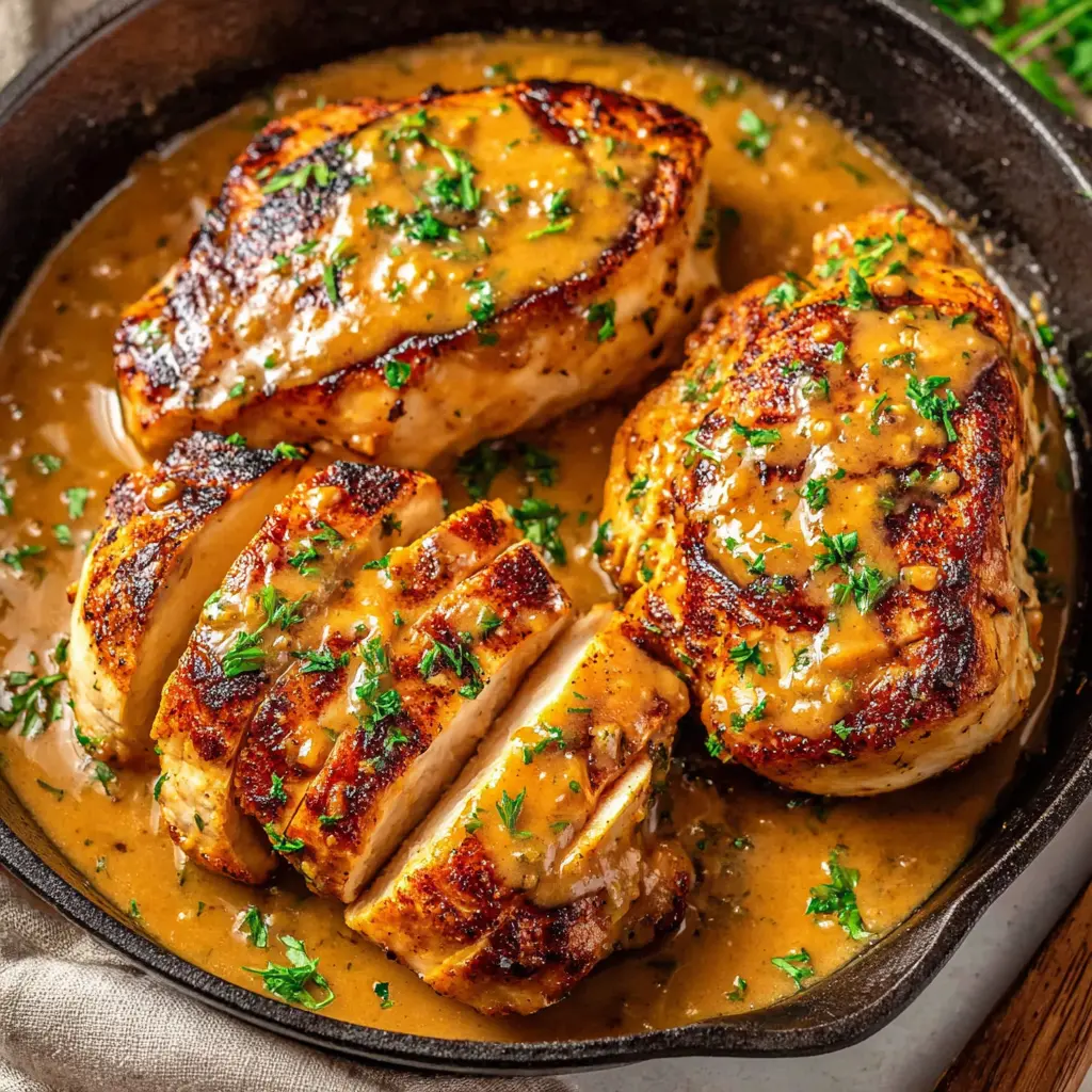 honey mustard chicken skillet marinade ingredients in a bowl