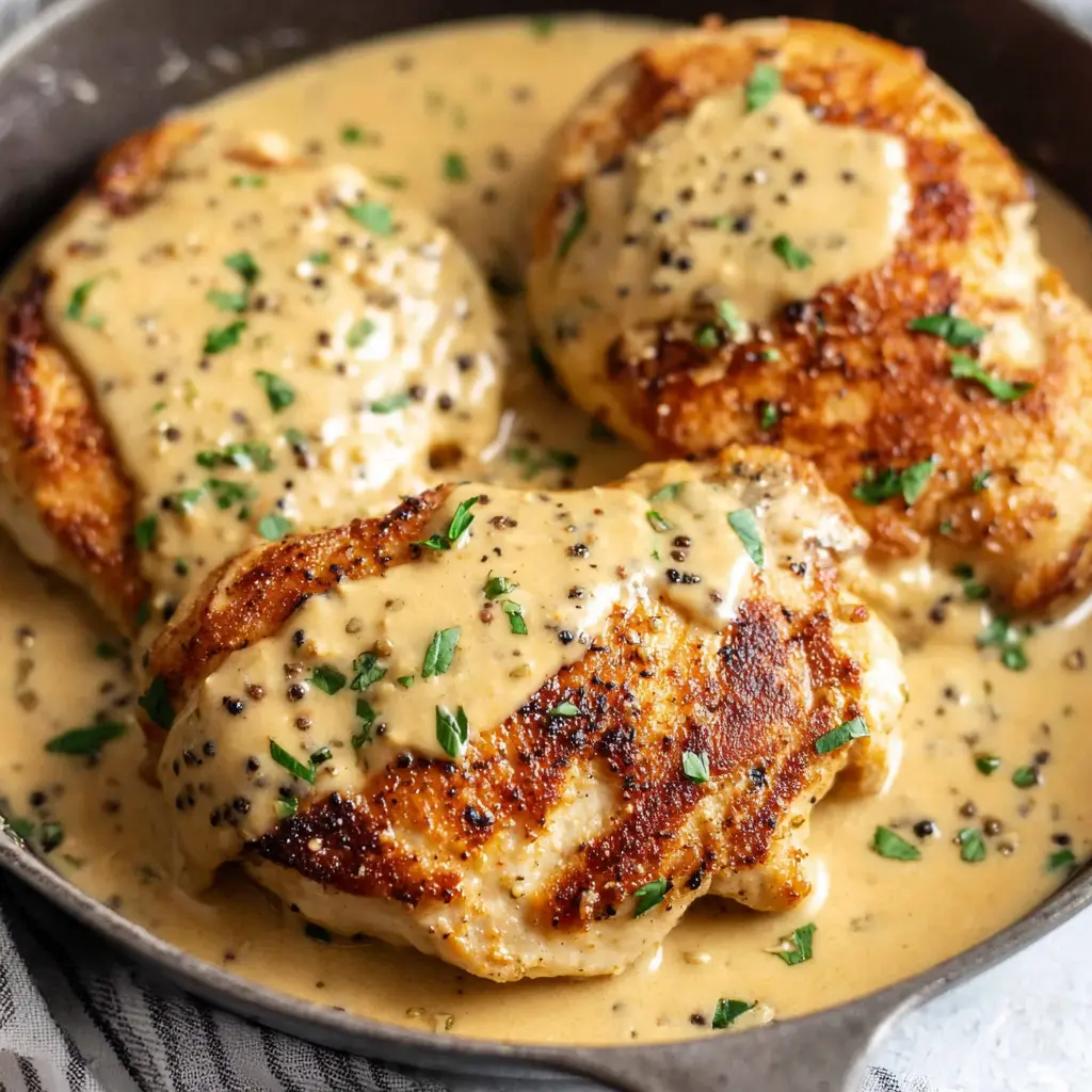honey mustard chicken skillet recipe close up