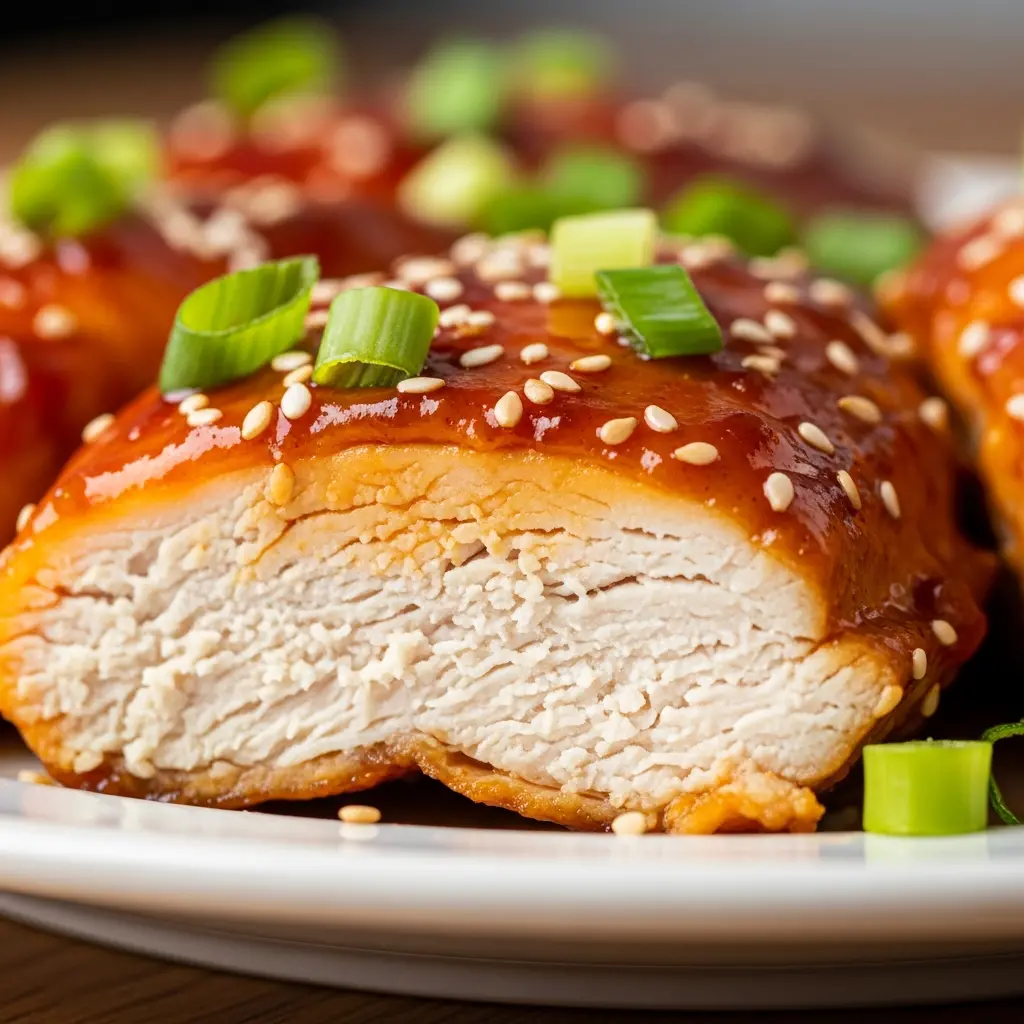honey sriracha chicken healthy close up