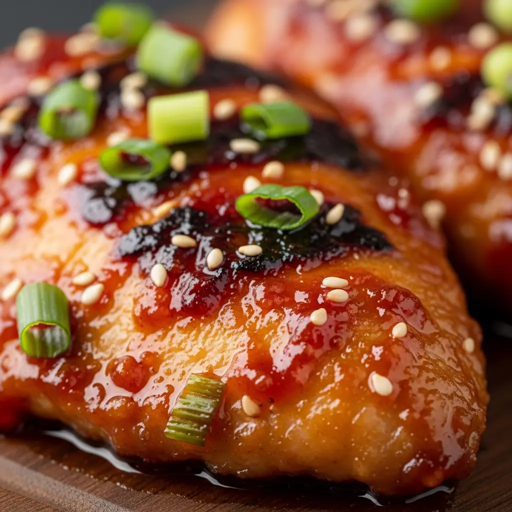 honey sriracha chicken recipe close up