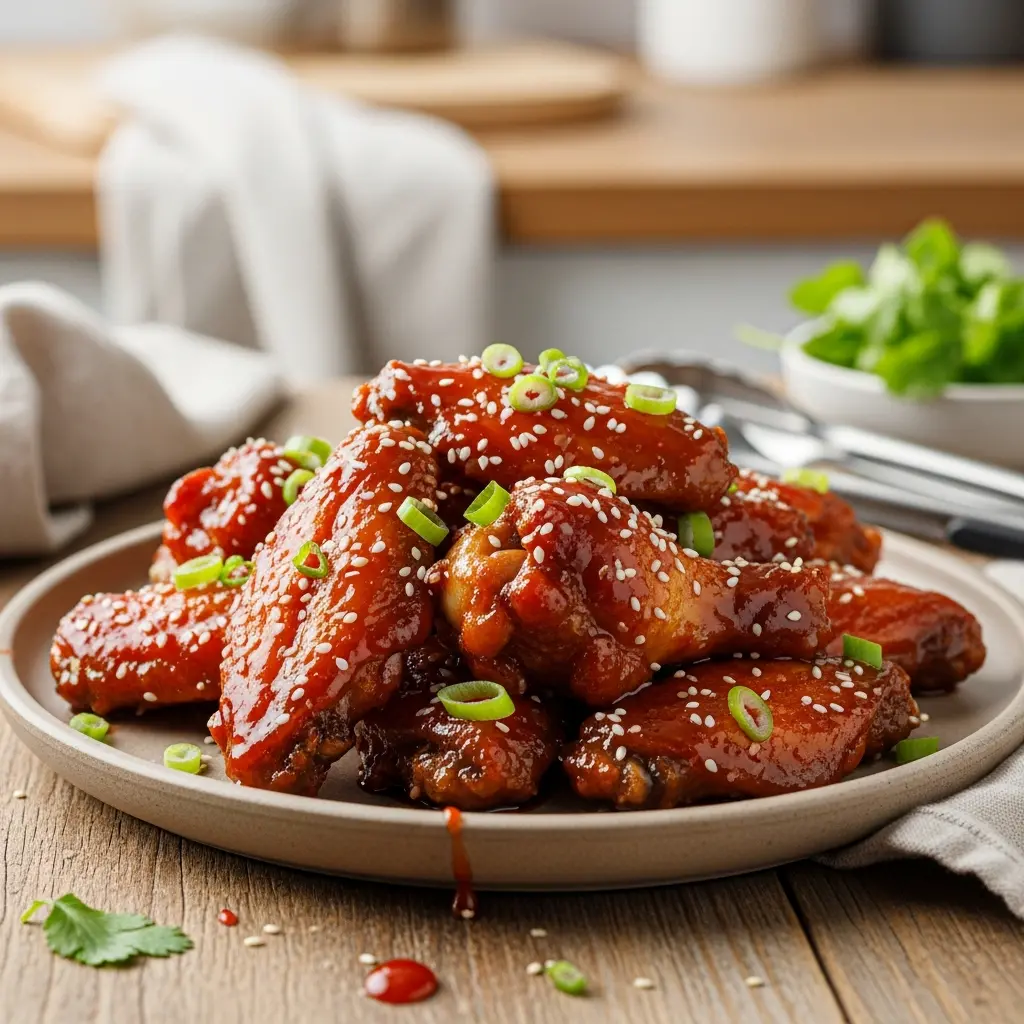 honey sriracha chicken wings final presentation