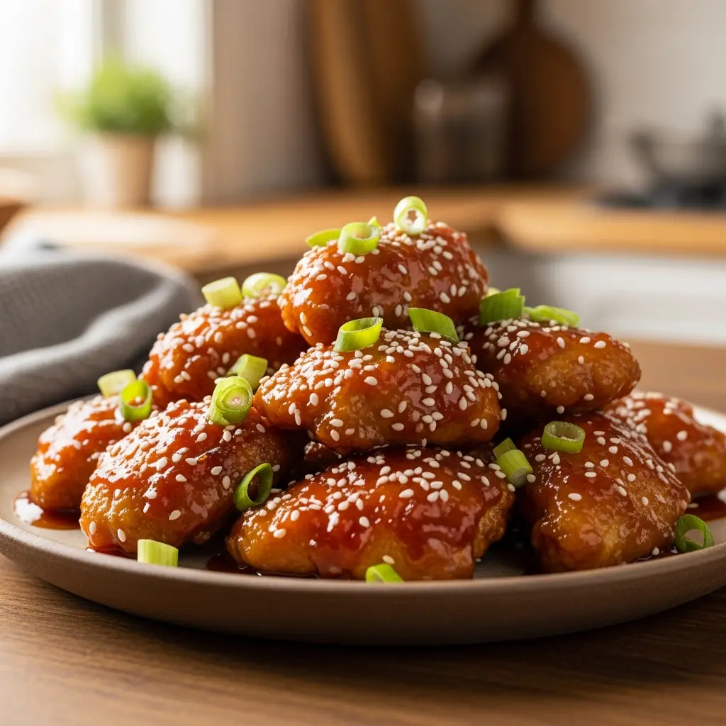 honey sriracha garlic chicken final presentation