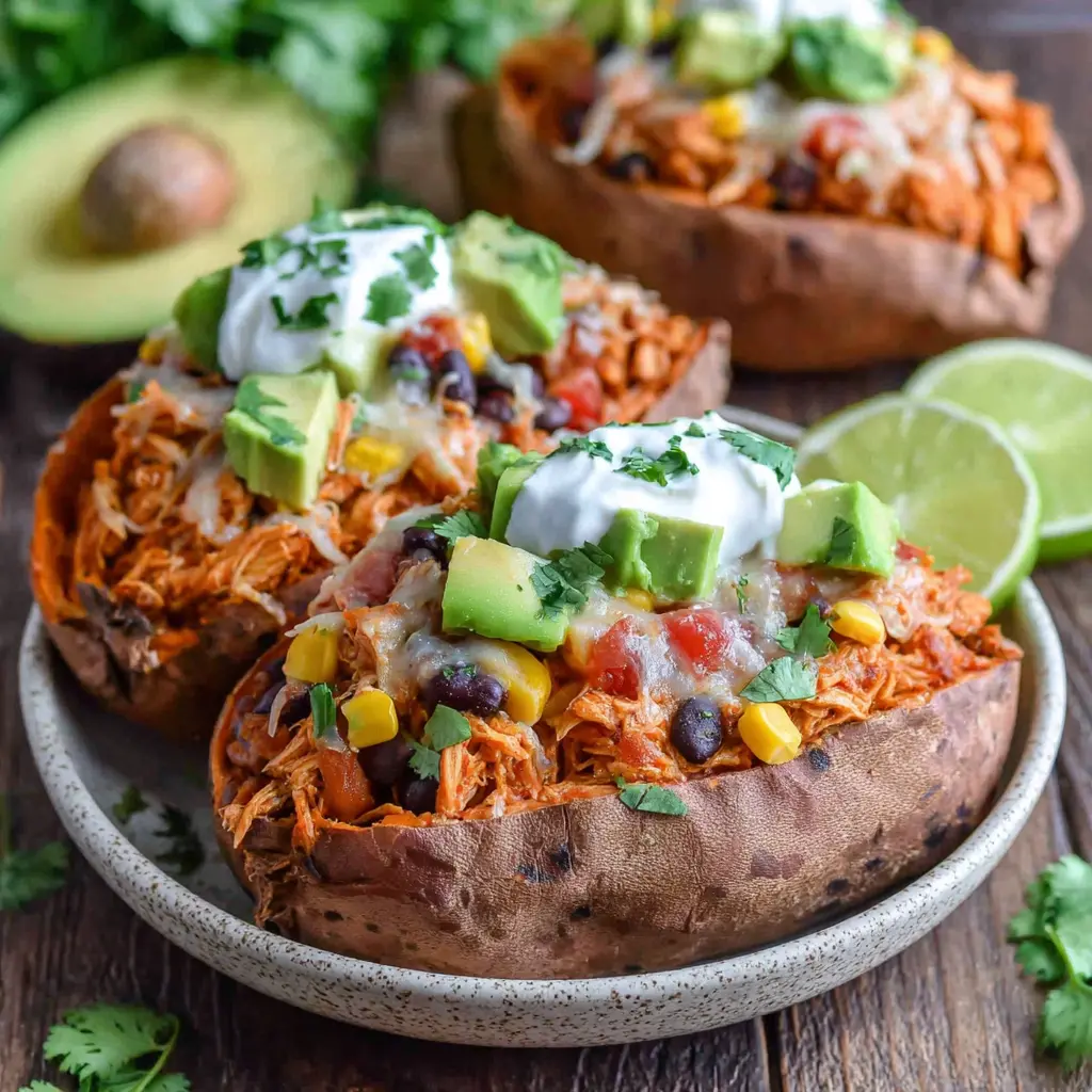 meal prep containers of mexican chicken sweet potato bowls