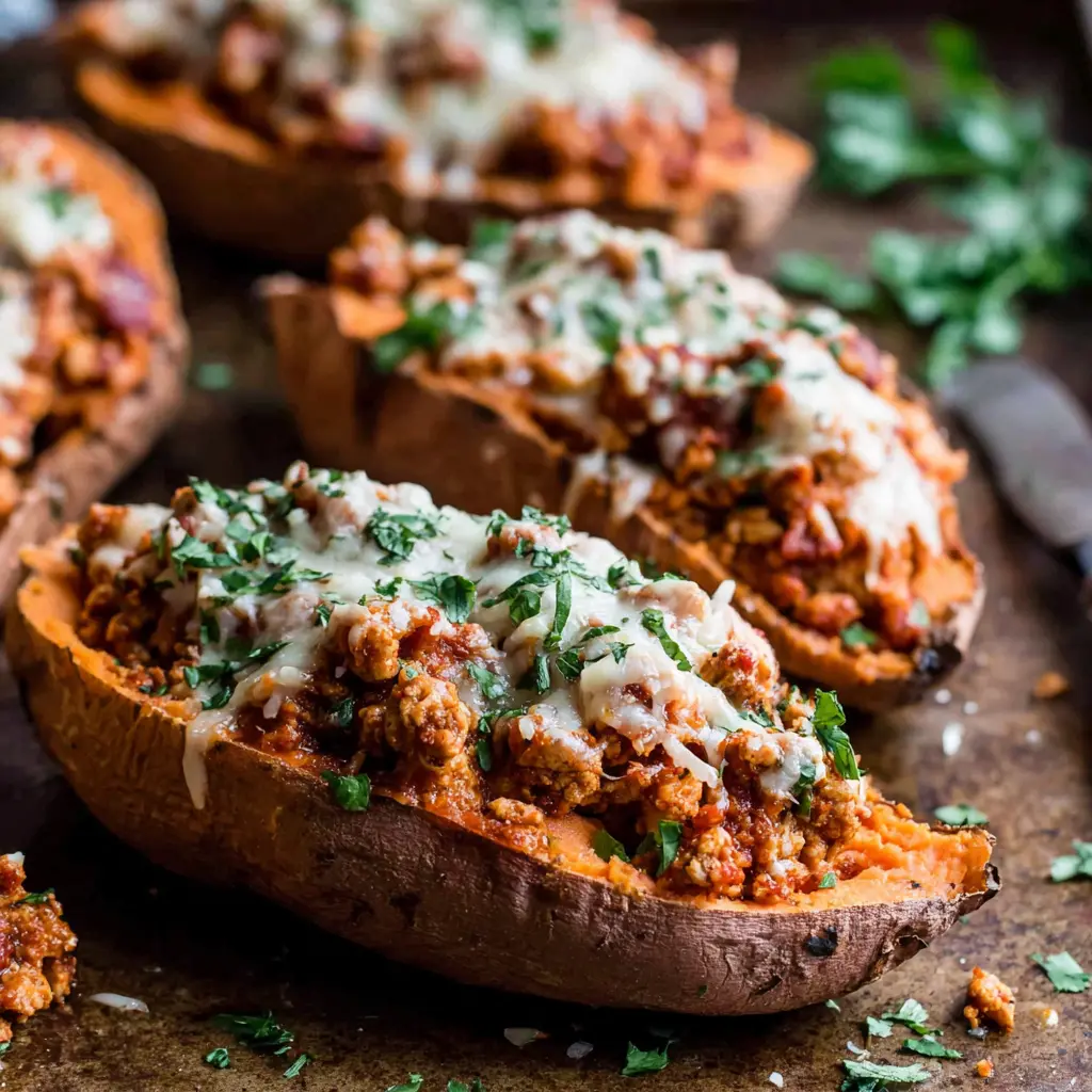 mexican chicken stuffed sweet potatoes ground turkey final presentation