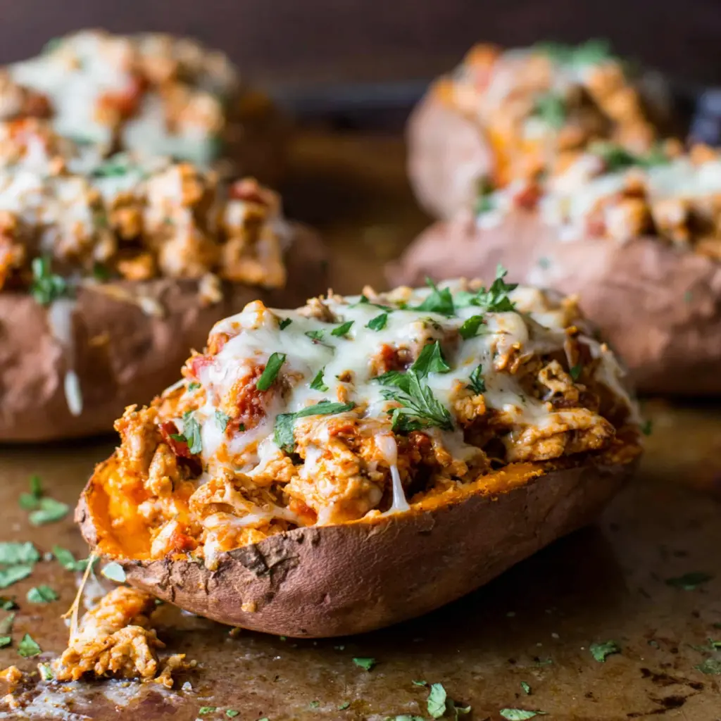 mexican chicken stuffed sweet potatoes ground turkey