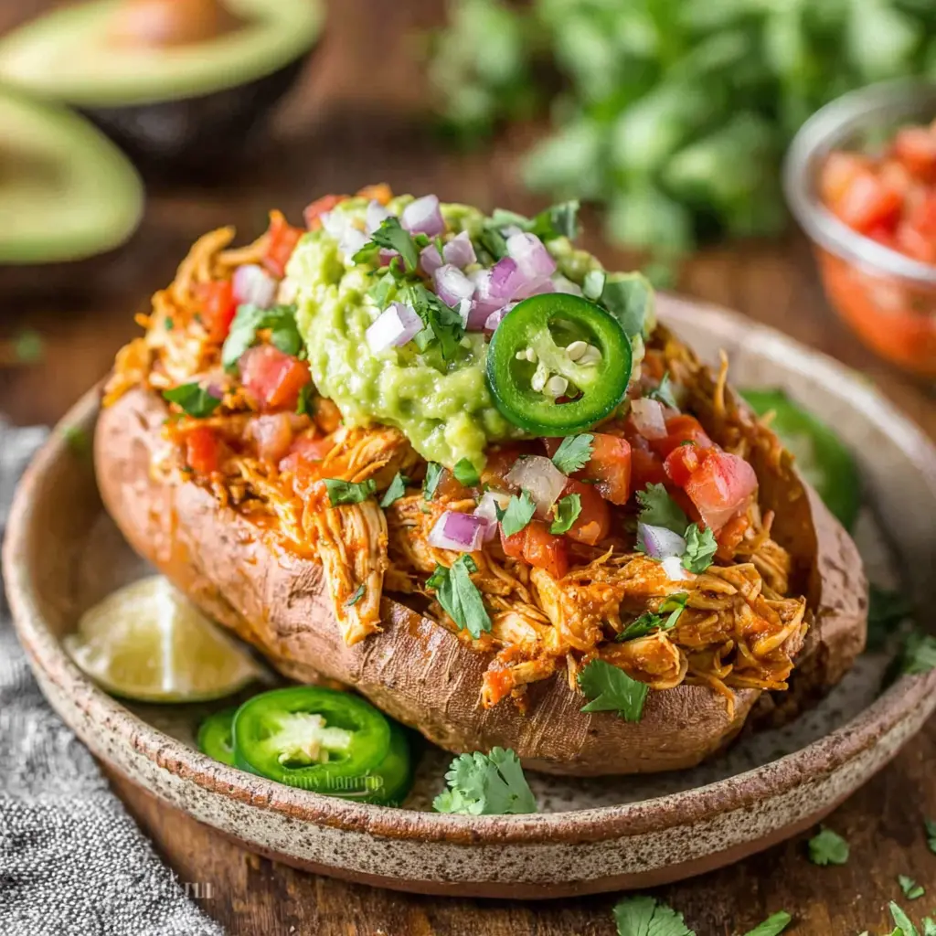 mexican chicken stuffed sweet potatoes keto final presentation