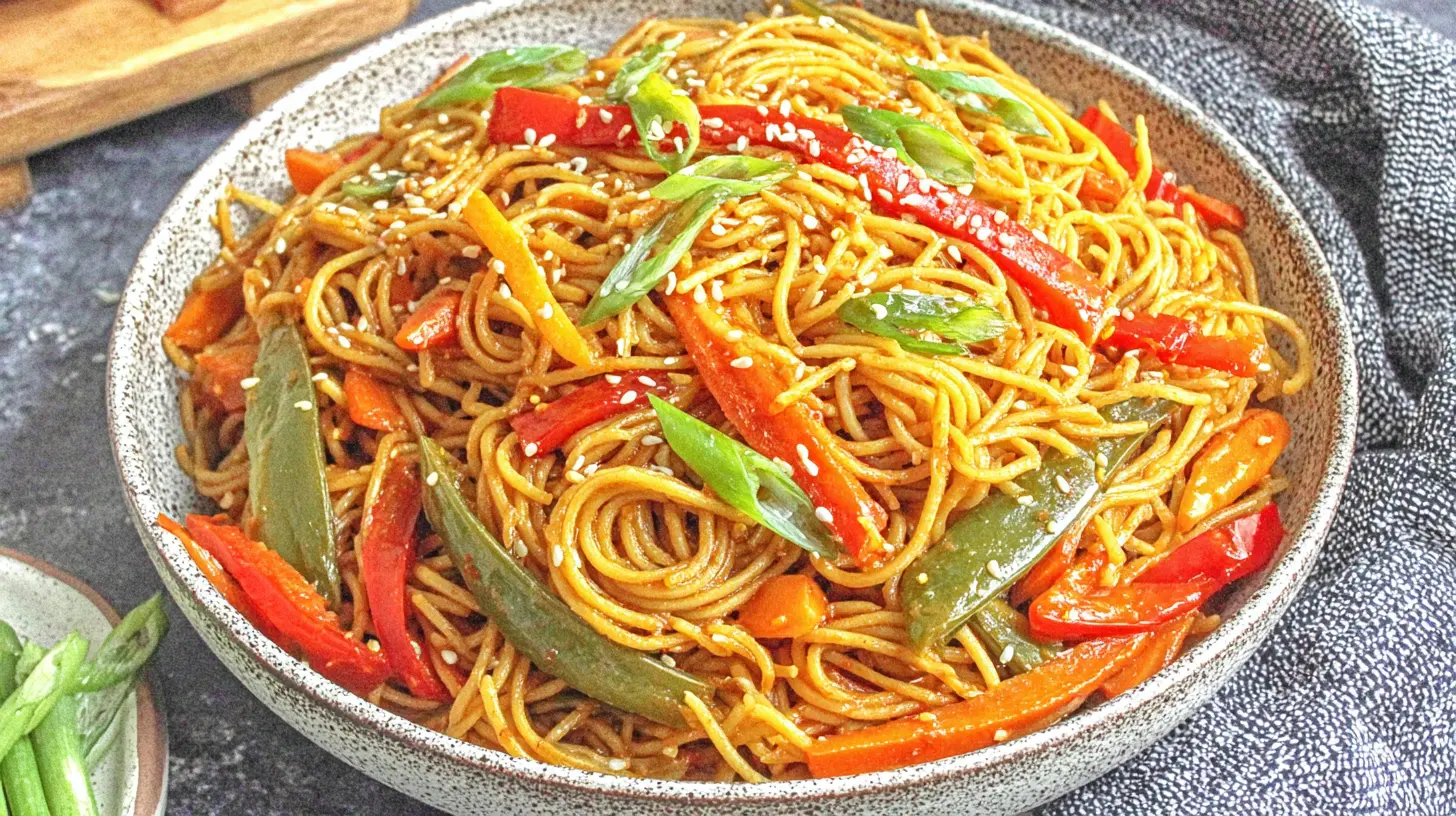 spicy garlic noodle stir fry instant pot final presentation