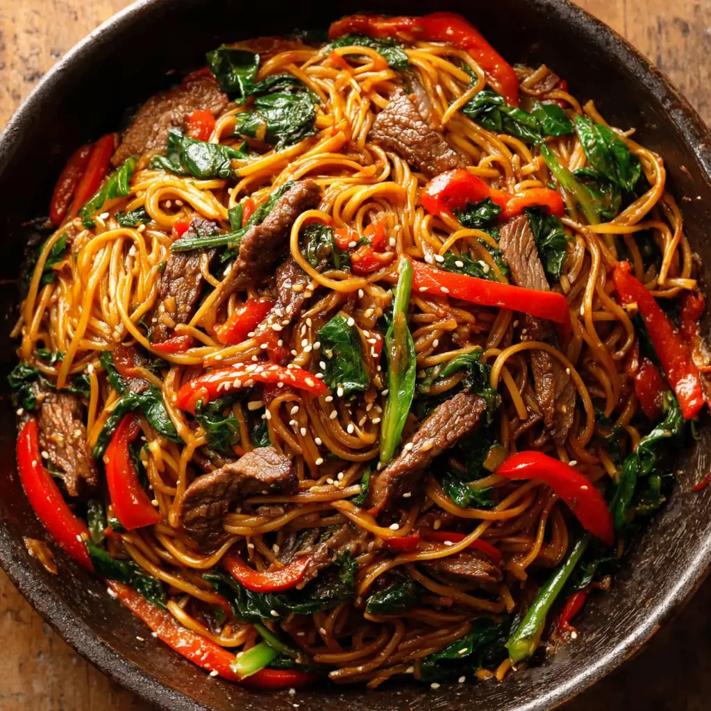 spicy garlic noodle stir fry japanese