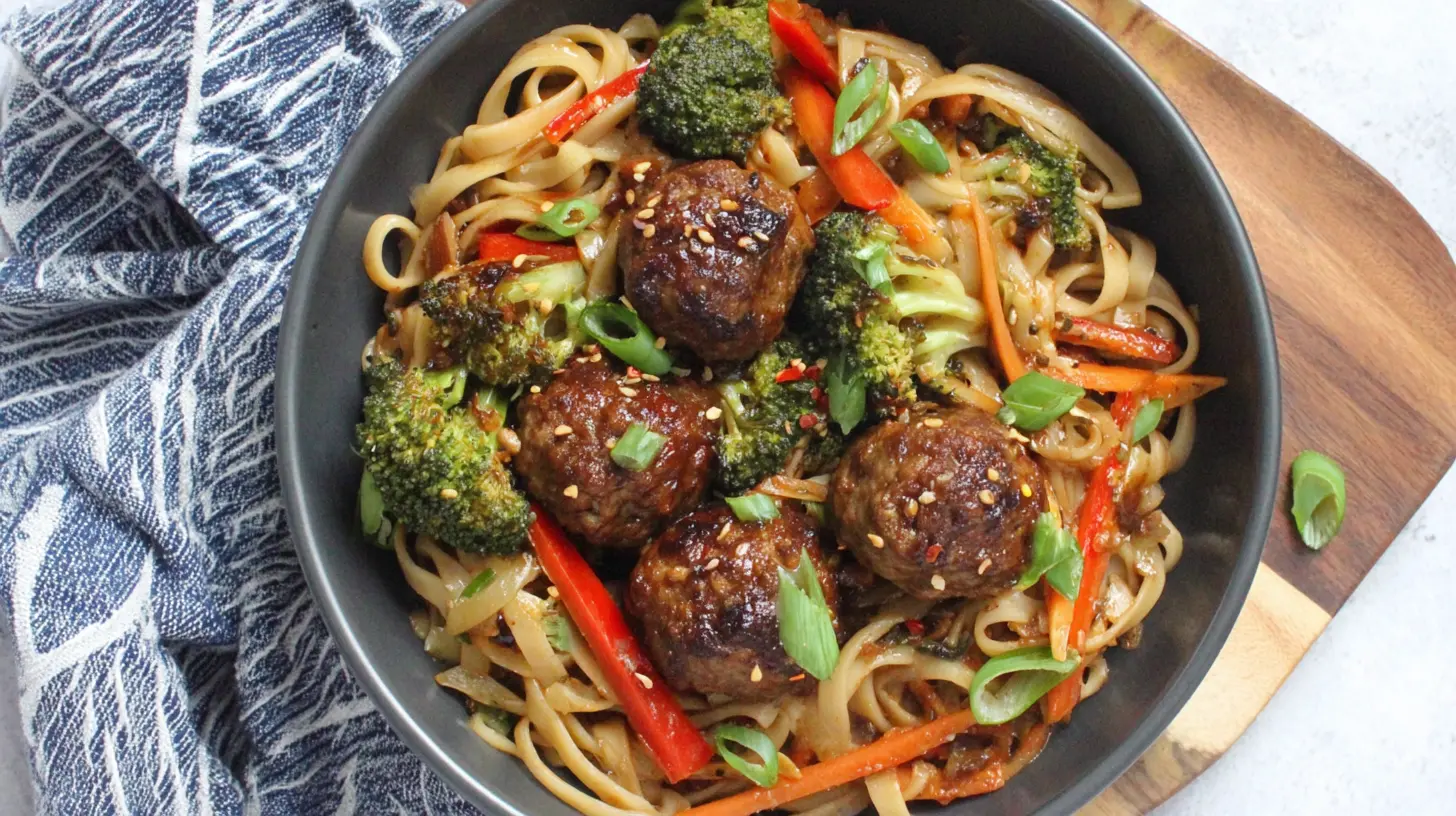 New, better easy meatball noodle recipe. Be excited.