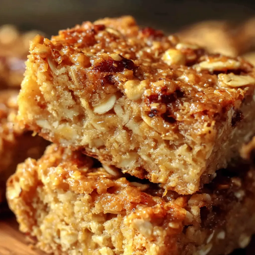 Baked Oatmeal Protein Squares close up