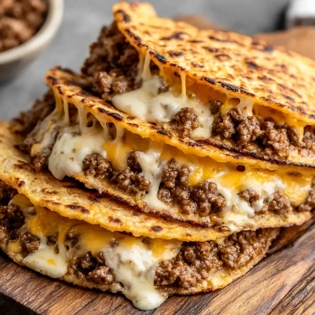 Smash Burger Tacos close up