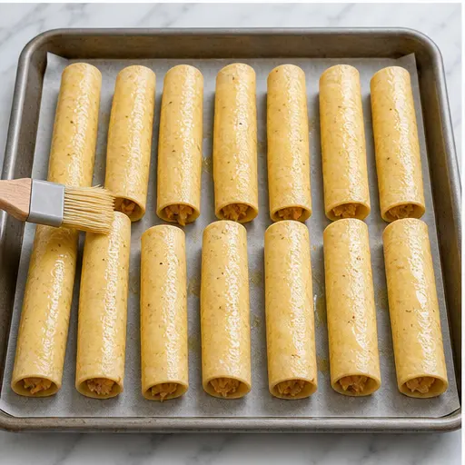 Step 3: Brushing with oil before baking
