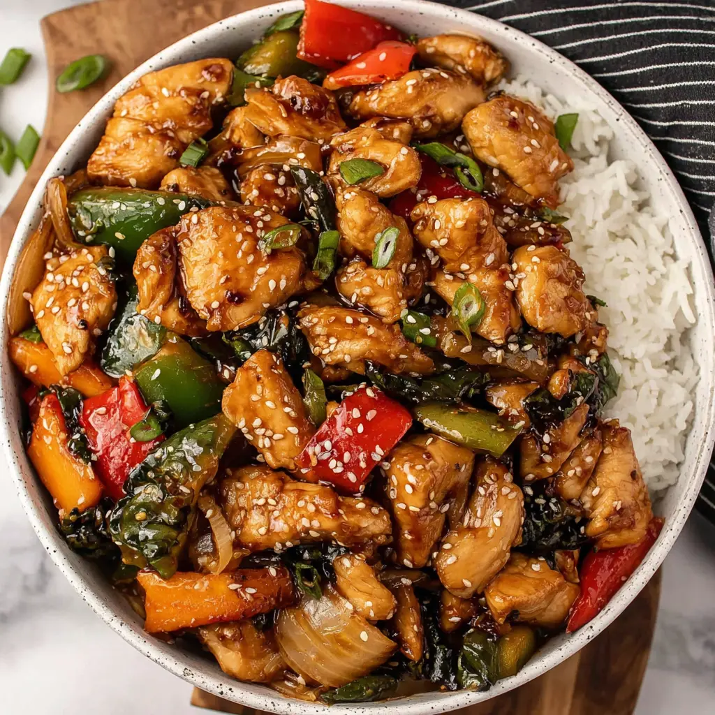 chicken stir fry - final presentation