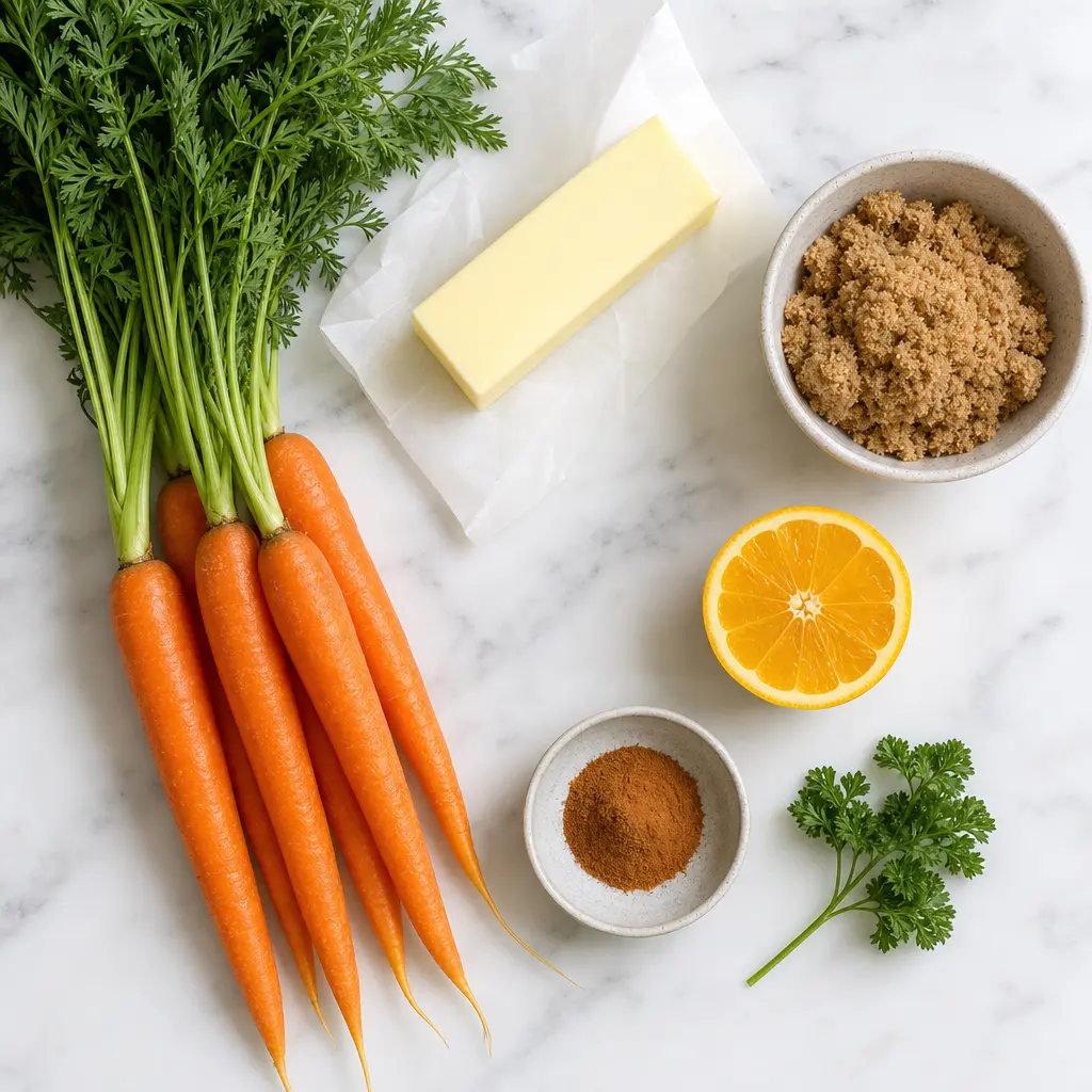 glazed carrots - main ingredients