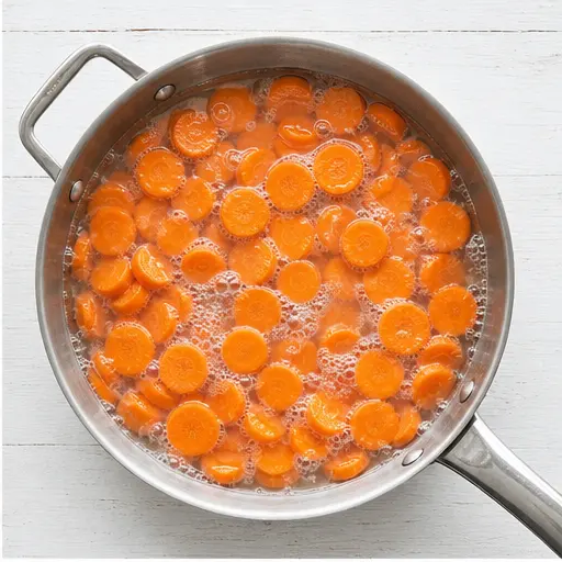 Step 2: Boiling carrots until tender-crisp