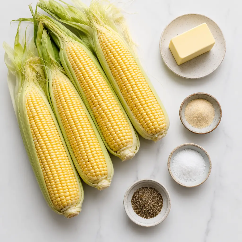 grilled corn on the cob - main ingredients