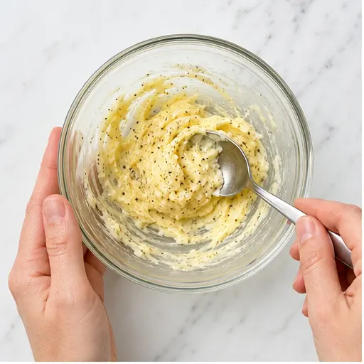 Step 1: Mixing garlic butter seasoning