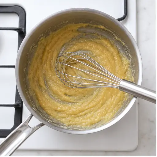 Step 1: Making the roux with butter and flour