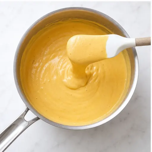 Step 3: Melting in the three-cheese blend