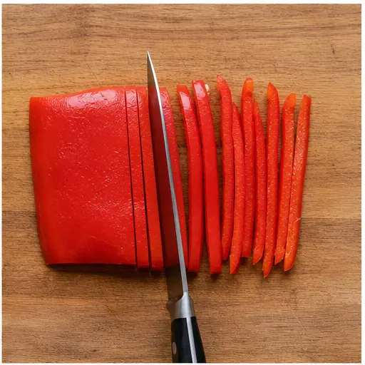 Step 2: Cutting julienne strips