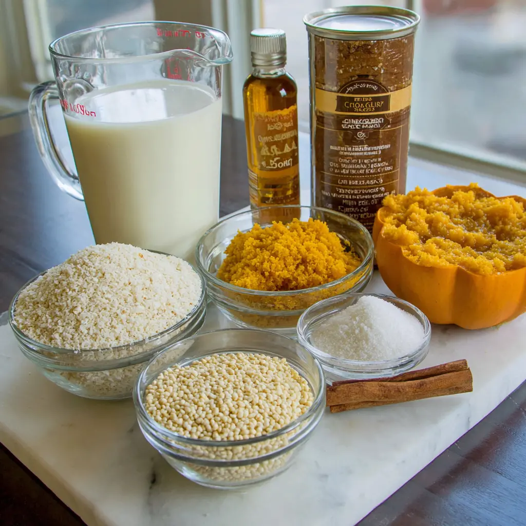 pumpkin kasha - main ingredients