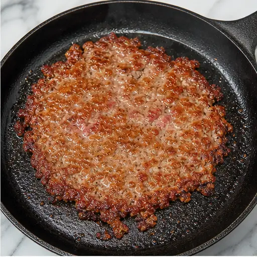 Step 2: Cooking first side until deeply caramelized crust forms