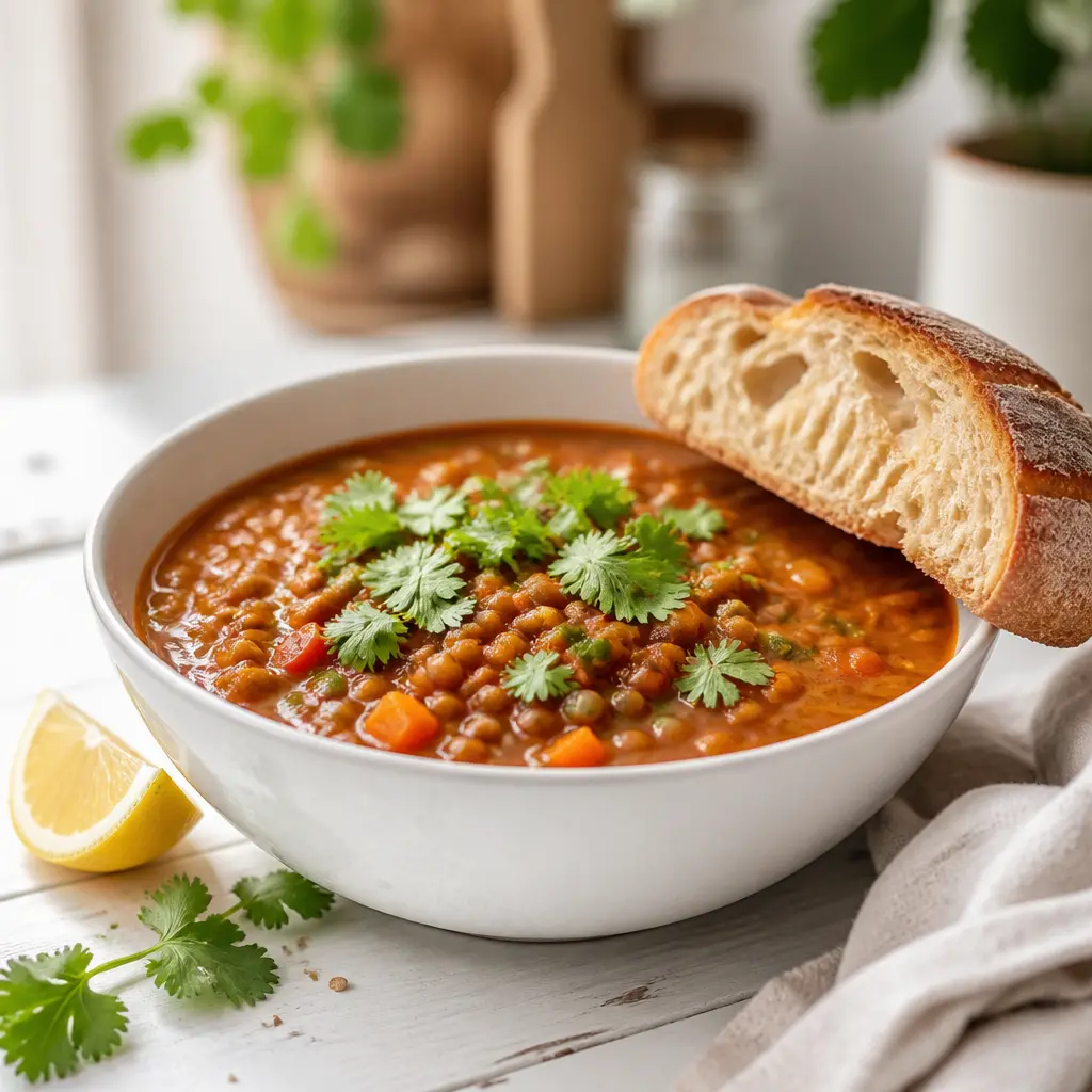 spicy lentil soup - final presentation