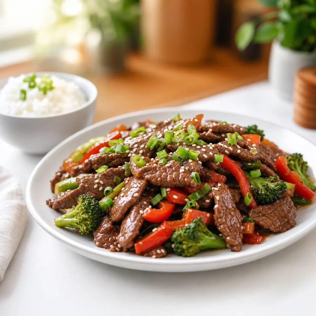 stir fry vegetables - final presentation