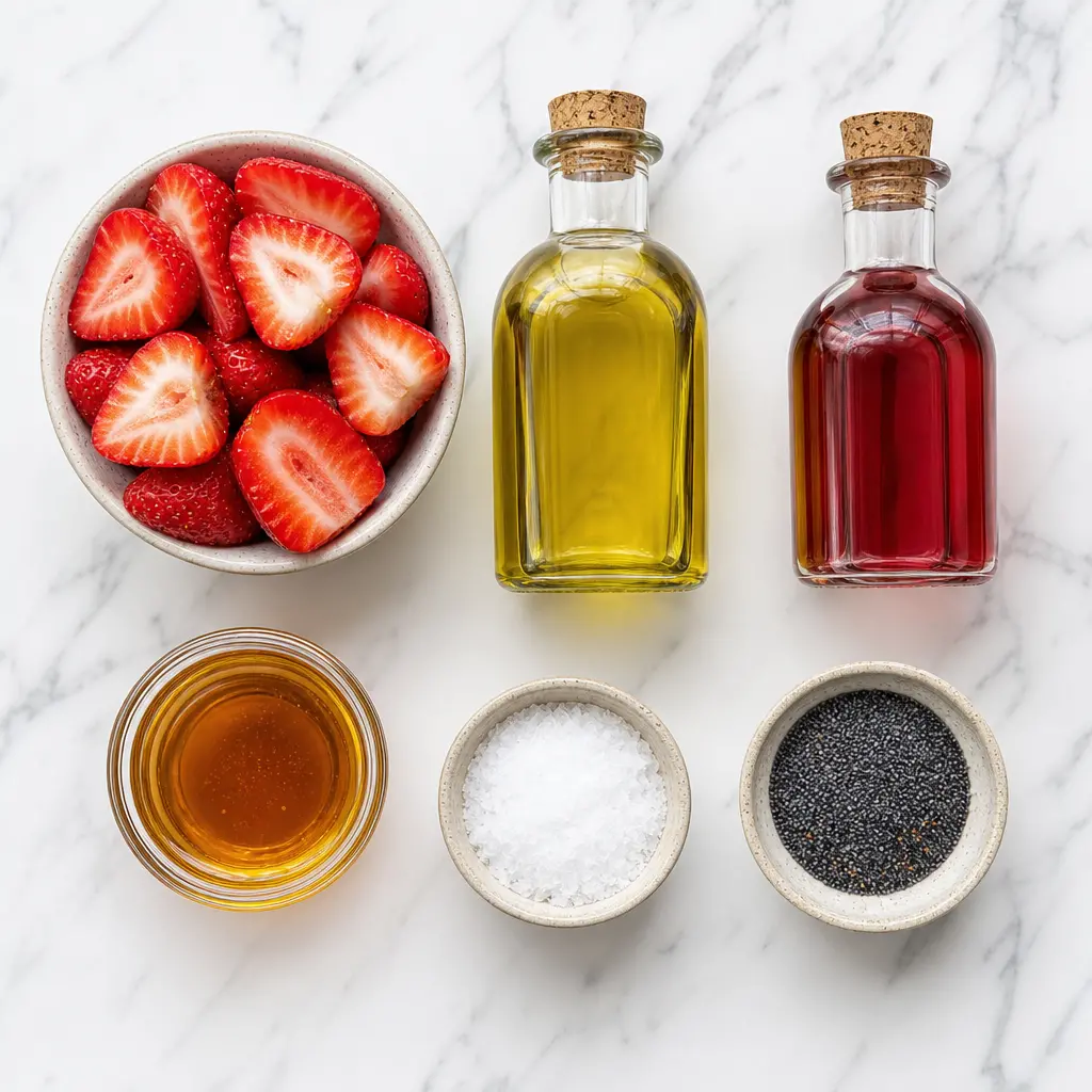 strawberry vinaigrette - main ingredients