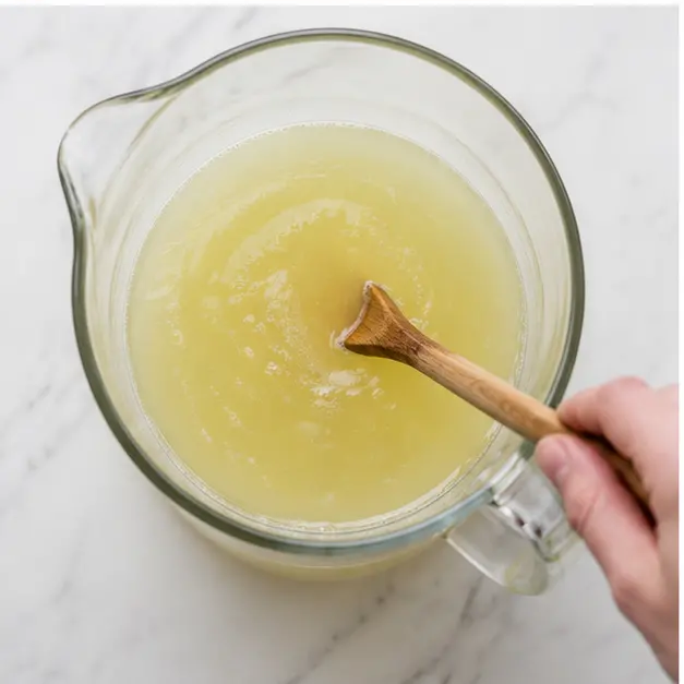 Step 3: Mixing lemonade base