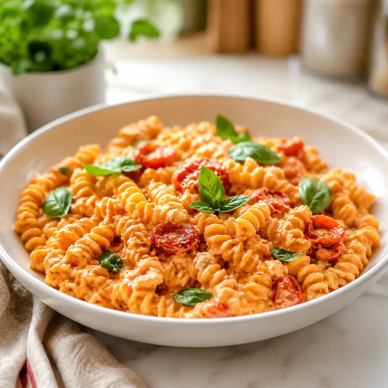 baked feta pasta - final presentation