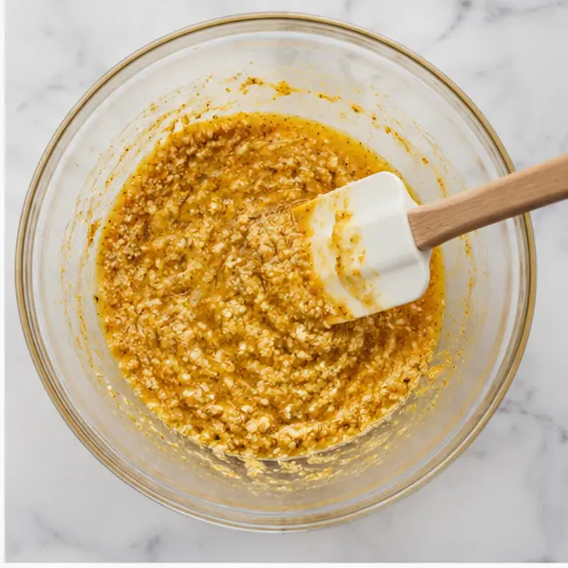 Step 2: Mixing garlic-Parmesan paste