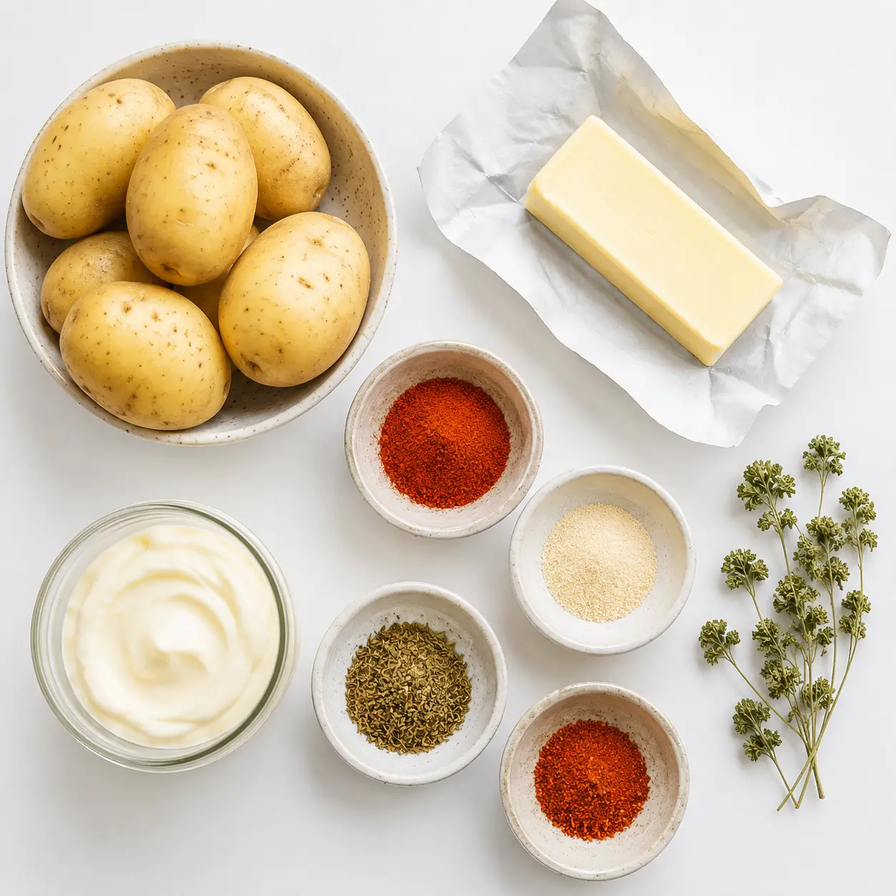 baked potato - main ingredients