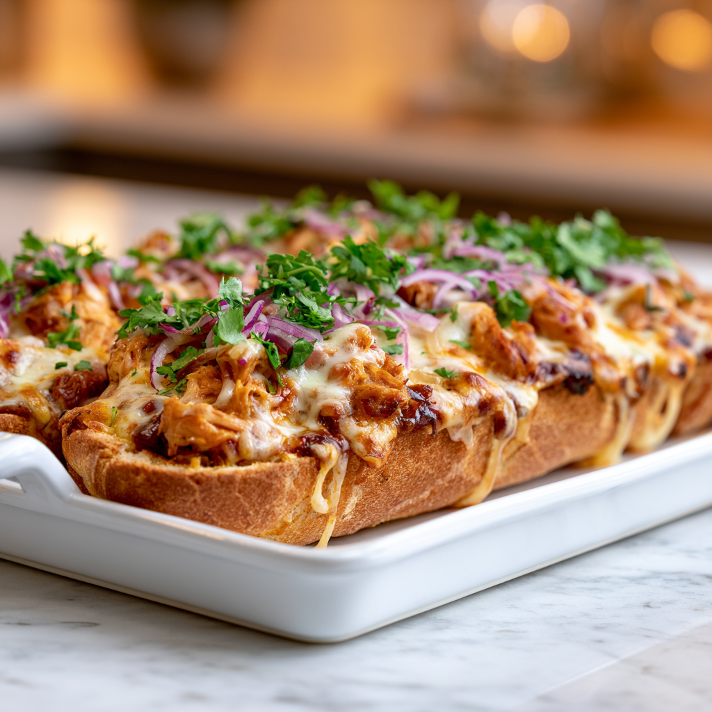 bbq chicken french bread pizza - final presentation