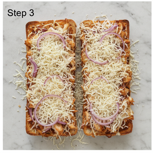 bbq chicken french bread pizza - step 3