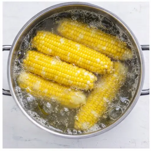 Step 3: Boiling the corn until tender