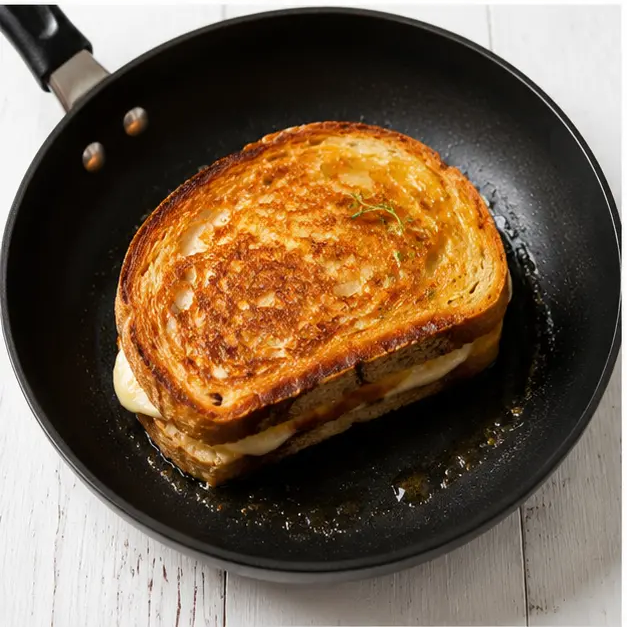 Step 3: Cooking the sandwich until golden and melty