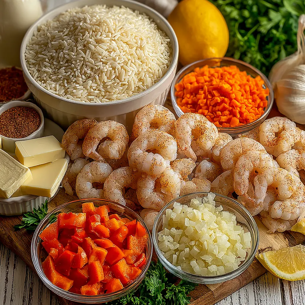 cajun shrimp - main ingredients