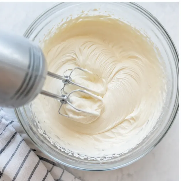 Step 3: Beating cream cheese mixture until smooth